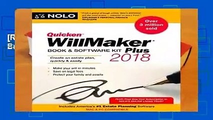 [Read] Quicken Willmaker Plus 2018 Edition: Book   Software Kit  For Online