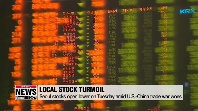 Seoul stocks open lower on Tuesday amid U.S.-China trade war woes