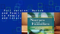 Full version  Nurses and Families: A Guide to Family Assessment and Intervention Complete