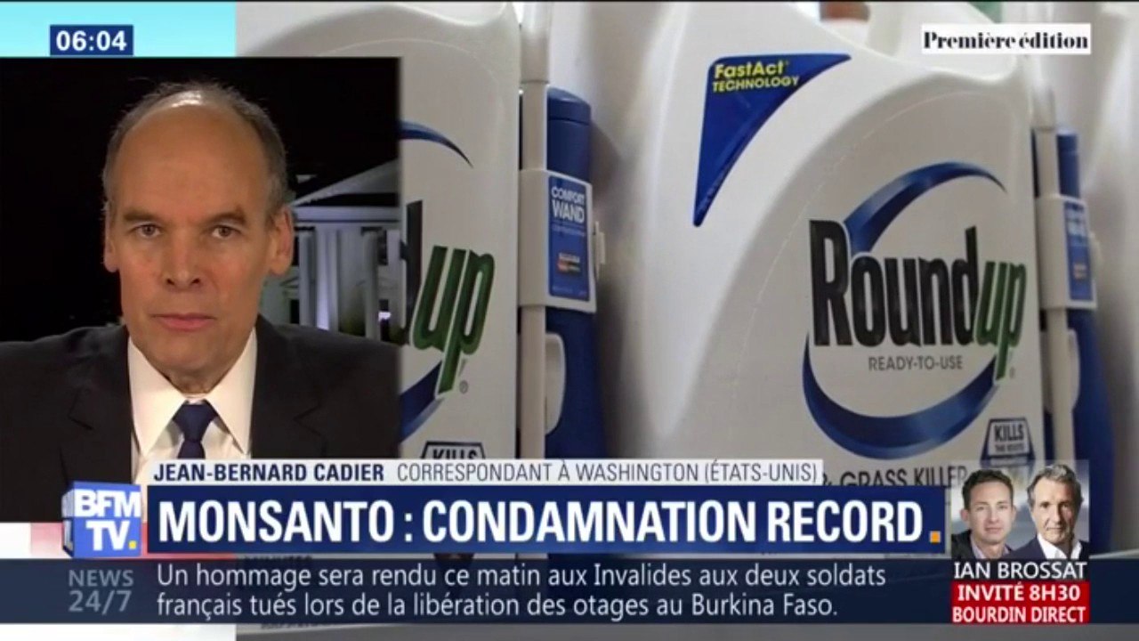 Round Up: Monsanto condamné à verser 2 milliards de dollars à un couple atteint d'un cancer