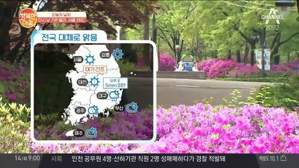 [날씨 5/14] 낮 기온 상승↑ 퇴근길 일교차 주의 (ft. 수도권 미세먼지 나쁨)