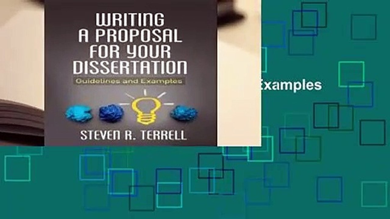 Full E-book Writing a Proposal for Your Dissertation: Guidelines and Examples  For Full