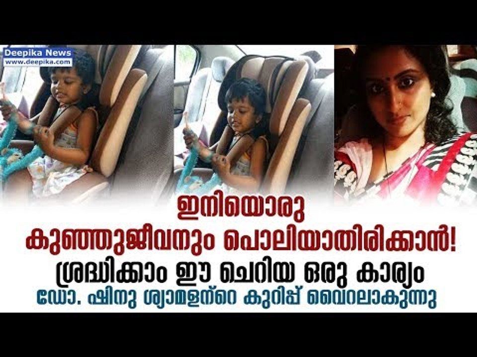 Use Baby Car Seats to Ensure Children's Safety! Doctor Shinu Shyamalan's Facebook Note Goes Viral