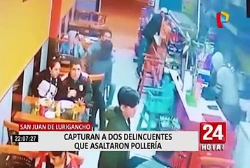 SJL: ladrón fue herido por intentar disparar contra agente policial tras asaltar pollería