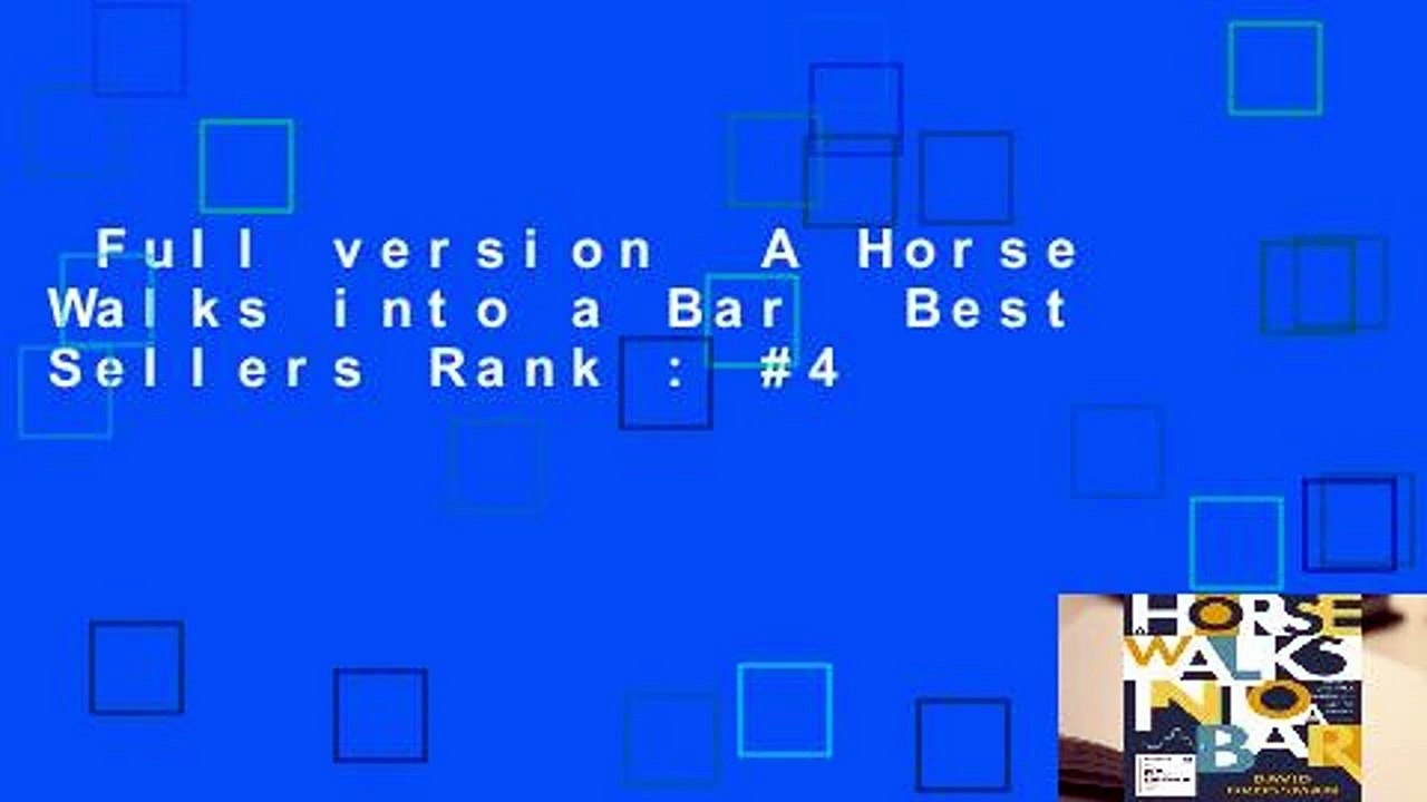 Full version  A Horse Walks into a Bar  Best Sellers Rank : #4