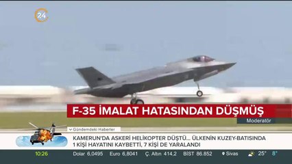 F-35 imalat hatasından düşmüş