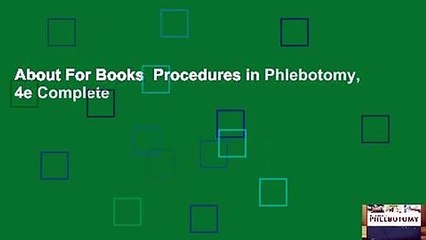 About For Books  Procedures in Phlebotomy, 4e Complete