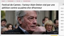 Festival de Cannes : la pétition contre Alain Delon