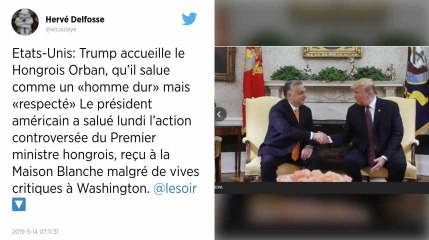 Donald Trump salue l’action du controversé Viktor Orban, en visite à la maison blanche