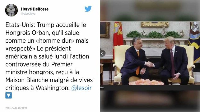 Donald Trump salue l’action du controversé Viktor Orban, en visite à la maison blanche