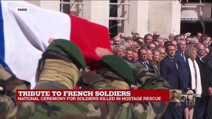 Tribute to French soldiers: coffins leave Saint-Louis Cathedral