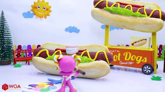 CLAY MIXER RESCUE GRUMPY KITTEN Play Doh Cartoons Stop Motion