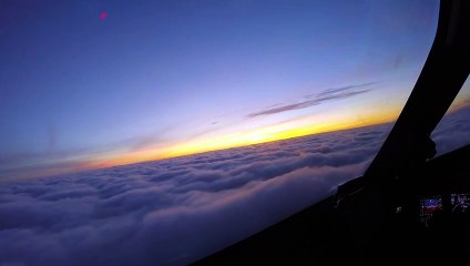 Atterrissage surprise - la piste est visible quelques secondes avant !