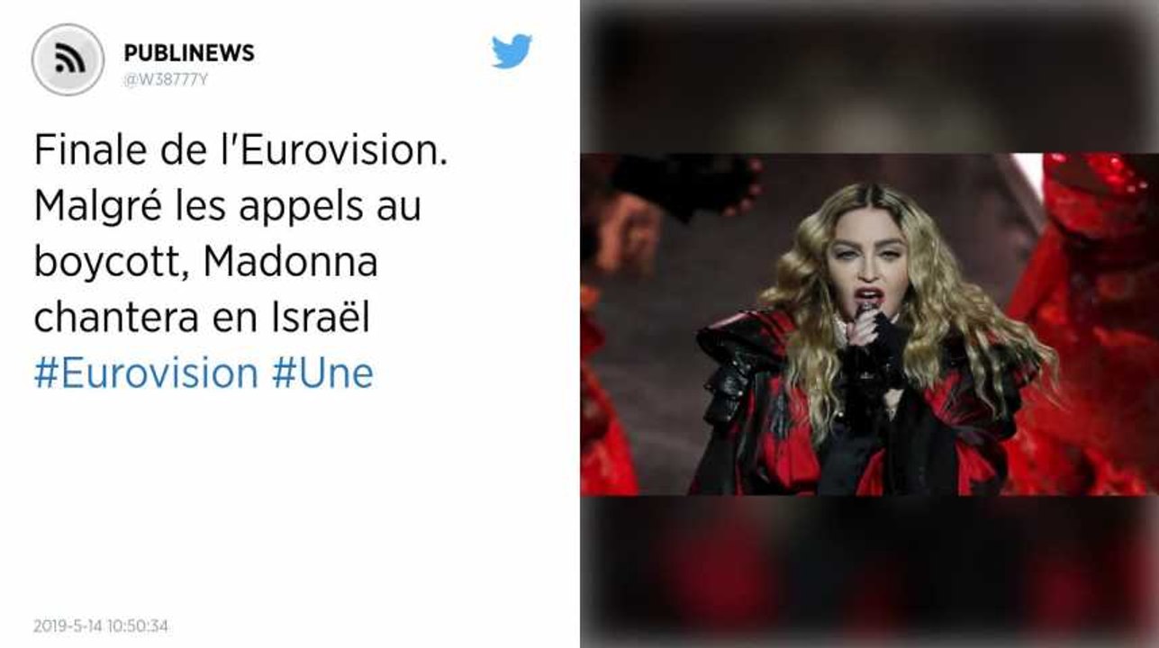 Finale de l'Eurovision. Malgré les appels au boycott, Madonna chantera en Israël
