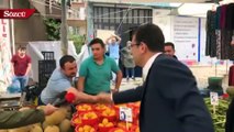 Ekrem İmamoğlu'na Şirinevler semt pazarında sevgi seli