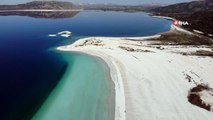 Salda Gölü’nün Eşsiz Güzelliği Havadan Görüntülendi