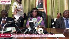 Grève annoncée des enseignants : Kandia Camara appelle au sens de la responsabilité de tous les acteurs