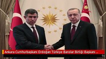 Ankara Cumhurbaşkanı Erdoğan Türkiye Barolar Birliği Başkanı Metin Feyzioğlu'nu Kabul Etti