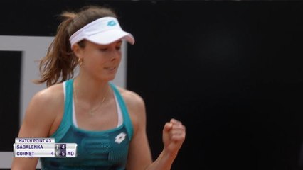 Rome - Cornet sans trembler contre Sabalenka