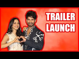 Shahid Kapoor and Kiara Advani at the trailer launch Kabir Singh