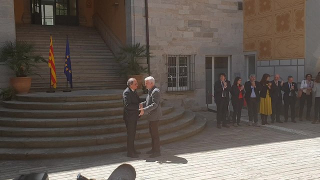 Aplausos y gritos de independencia a la llegada de Matamala a Girona