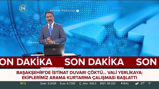 Başakşehir'de istinat duvarı çöktü