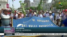 Productores agrarios realizan paro nacional en Perú