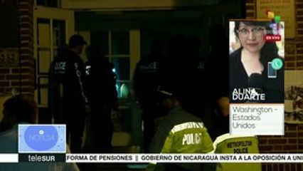 EEUU: policía rompe candados de la puerta de la embajada venezolana