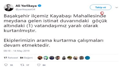 İstanbul Valisi Yerlikaya'dan çöken istinat duvarı hakkında açıklama