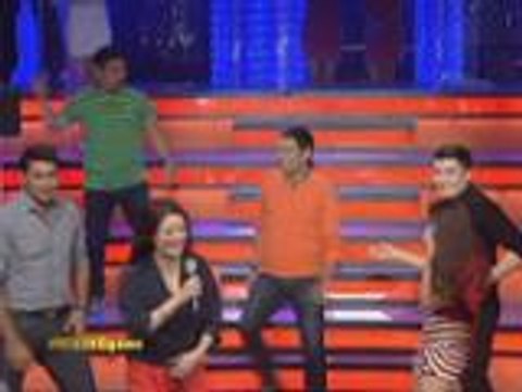 Richard, Dawn and Yam re-enact a seen from 'The Love Affair'