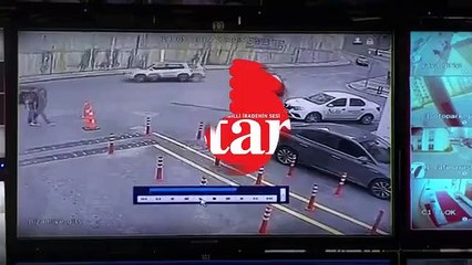 İstinat duvarının çökme anı kameralara yansıdı