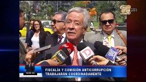 Comisión Anticorrupción y fiscalía trabajan coordinadamente