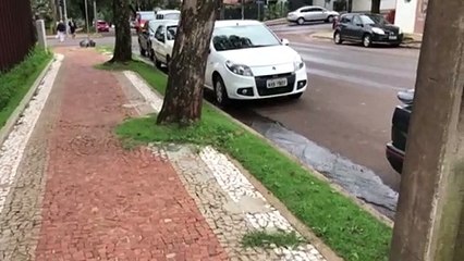 Grande escoamento ou vazamento de água chama atenção de internauta