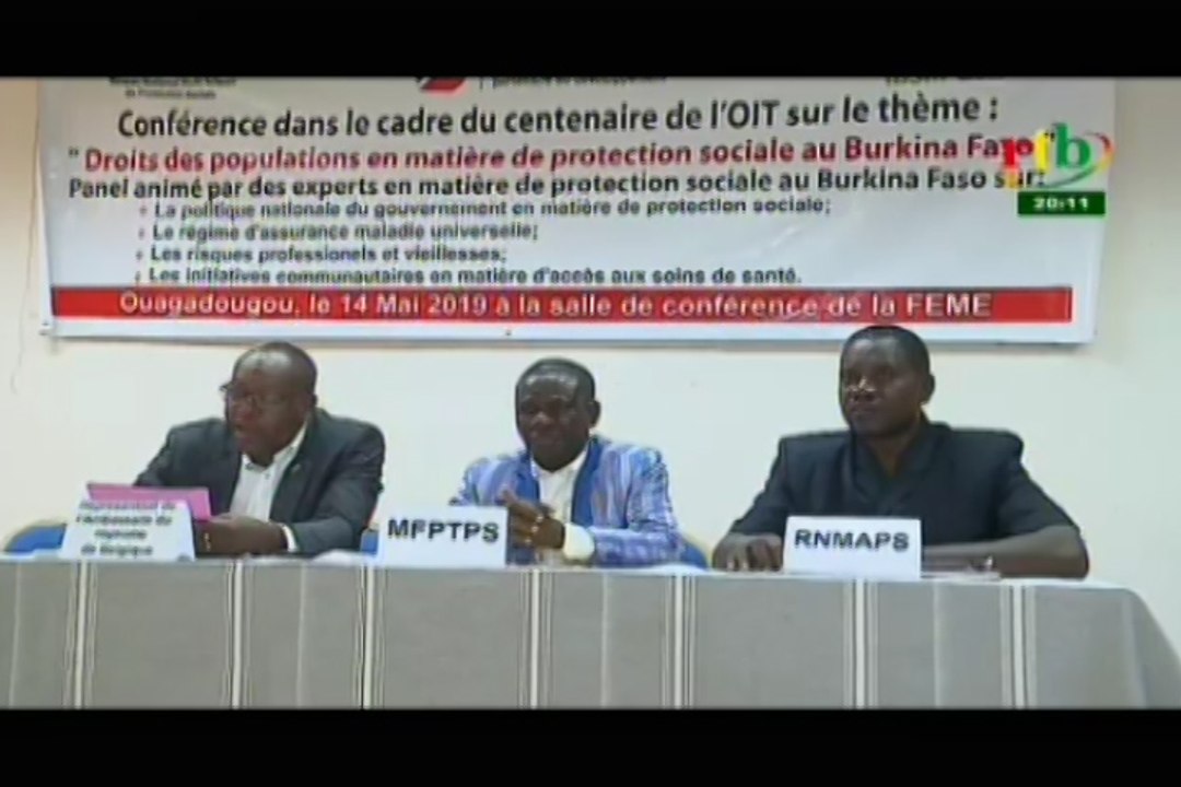 RTB/Conférence dans le cadre du centenaire de l’OIT sur le thème - « Droits des populations en matière de protection sociale au Burkina Faso «