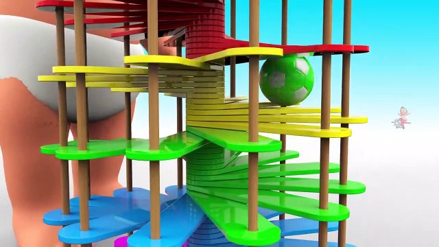 Soccer Cone Ice Scoops Baby Shower Bath 3D - Learn Colors for Kids Children Baby Toddler Videos