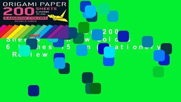 Origami Paper 200 Sheets Rainbow Colors 6 inches 15 cm (Stationery) Review