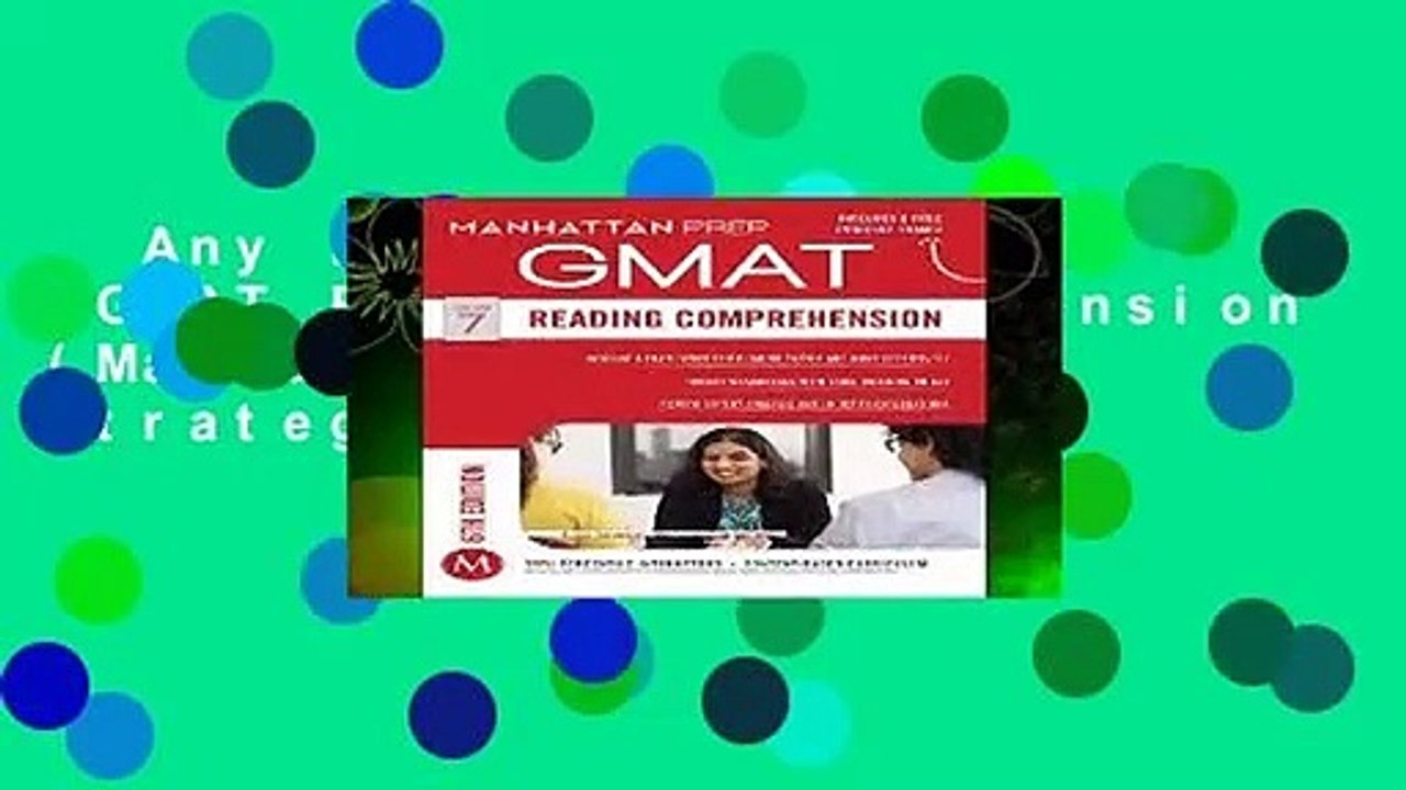 Any Format For Kindle  GMAT Reading Comprehension (Manhattan Prep GMAT Strategy Guides) by