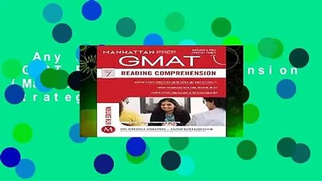 Any Format For Kindle GMAT Reading Comprehension (Manhattan Prep GMAT Strategy Guides) by