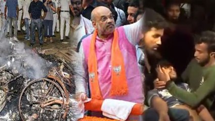 Kolkata में Amit Shah के Road Show में हुई हिंसक झड़प, TMC BJP CLash में कई घायल | वनइंडिया हिंदी