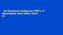 On Emotional Intelligence (HBR's 10 Must Reads)  Best Sellers Rank : #5