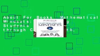About For Books  Mathematical Mindsets: Unleashing Students  Potential through Creative Math,
