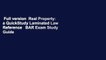 Full version  Real Property: a QuickStudy Laminated Law Reference   BAR Exam Study Guide  For