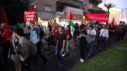 İsrail'in başkentinde Gazze'ye destek gösterisi - TEL AVİV