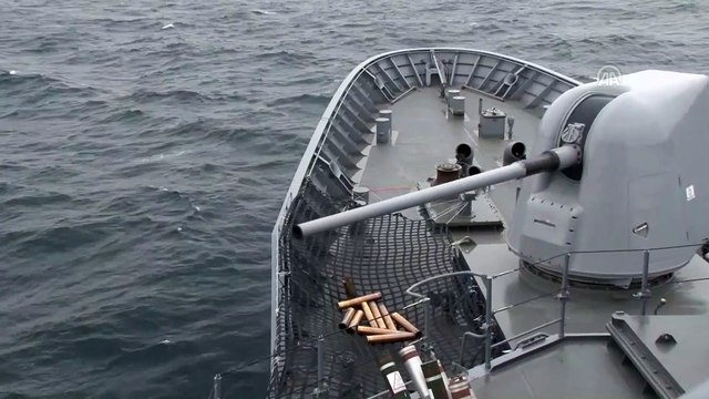 Denizkurdu-2019 Tatbikatında su üstü hedeflerine atış yapıldı - KOCAELİ