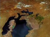 La Mer d'Aral vue de l'Espace