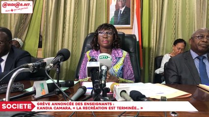Grève annoncée des enseignants : Kandia Camara, « La recréation est terminée… »