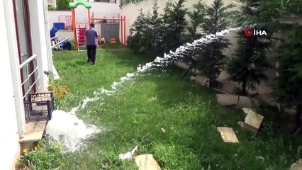 Silivri’de freni boşalan kamyonet istinat duvarına çarparak durabildi