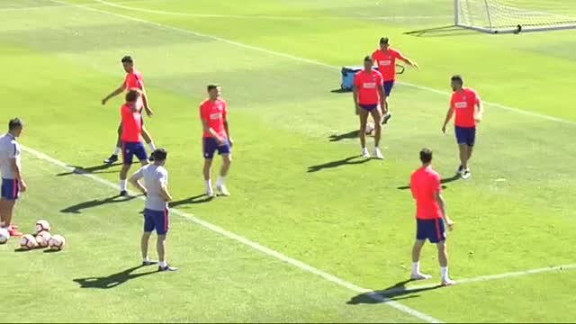 Griezmann entrena con el Atlético tras anunciar su marcha