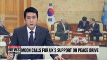 Moon calls on UK to help establish peace on Korean Peninsula during meeting with visiting Prince Andrew