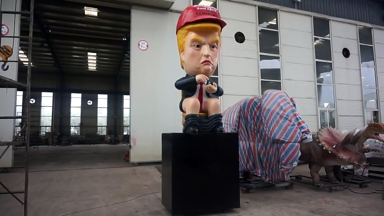 'Dumping Trump' robot being sent to UK